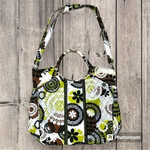 Vera Bradley Cocoa Moss Two Way Tote EUC